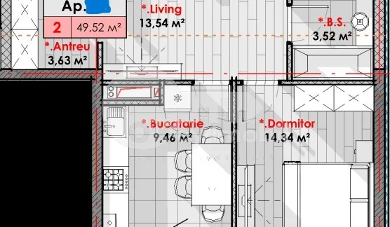 Apartament, Râșcani, CALEA MOȘILOR